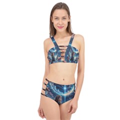 Enchanting Fantasy Night Sky Scene Cage Up Bikini Set by ExtraAwesomeSauce