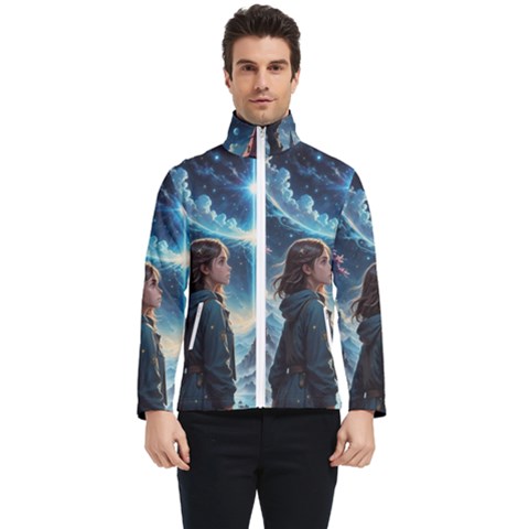 Enchanting Fantasy Night Sky Scene Men s Bomber Jacket by ExtraAwesomeSauce