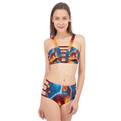 Enchanted Fire Feline Cage Up Bikini Set by ExtraAwesomeSauce