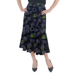 Blackberry Fruit, Fruit Midi Mermaid Skirt by kyorashop23