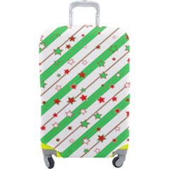 Christmas Paper Stars Pattern Texture Background Colorful Colors Seamless Luggage Cover (large) by Ket1n9