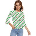 Christmas Paper Stars Pattern Texture Background Colorful Colors Seamless Bell Sleeve Top View1
