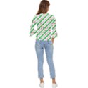 Christmas Paper Stars Pattern Texture Background Colorful Colors Seamless Bell Sleeve Top View4