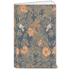 Seamless Pattern Patterns Leaves Vintage 8  X 10  Softcover Notebook by Paksenen