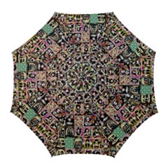 Spanish Gothic Girls Pattern Golf Umbrellas by violetheavensky