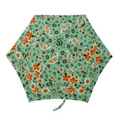 Retro 1960s Flowers Pattern 3 Mini Folding Umbrellas by violetheavensky