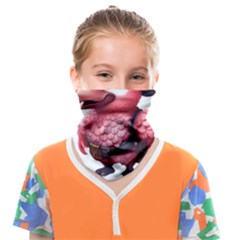 Kawaii Pink Parrot Pirate Face Covering Bandana (kids) by KawaiiArtStyle