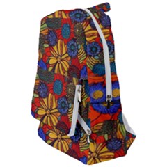 Mid Century Retro Floral 1970s 1960s Pattern 69 Travelers  Backpack by violetheavensky