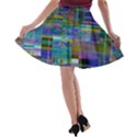 Glitch Chaos Print A-line Skater Skirt View2
