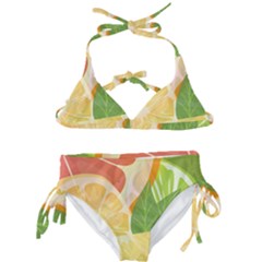 Citrus Fruit Healthy Vitamin Kids  Classic Bikini Set by Paksenen