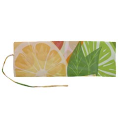Citrus Fruit Healthy Vitamin Roll Up Canvas Pencil Holder (m) by Paksenen
