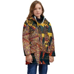 Star Lantern Lighting Kids  Hooded Longline Puffer Jacket by Paksenen