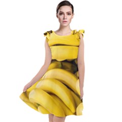 Bananas, Macro, Fruits, Ripe Bananas Tie Up Tunic Dress by kyorashop23