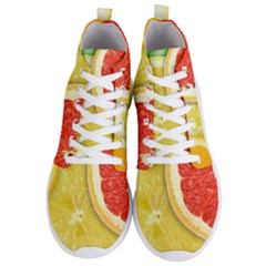 Fruit, Lemon Men s Lightweight High Top Sneakers by kyorashop23