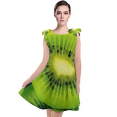 Kiwi Fruits, Close-up, Exotic Fruit Tie Up Tunic Dress by kyorashop23