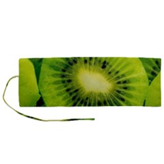 Kiwi Fruits, Close-up, Exotic Fruit Roll Up Canvas Pencil Holder (m) by kyorashop23