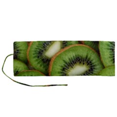 Kiwi Texture, Background With Kiwi, Fruits, Kiwi Roll Up Canvas Pencil Holder (m) by kyorashop23