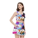 Let s Have Fun With Snowmen Women s Crop Top Pleated Skater Rave Skirt View3