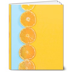 Orange, Slices, Fruit, Citrus 8  X 10  Softcover Notebook by kyorashop23