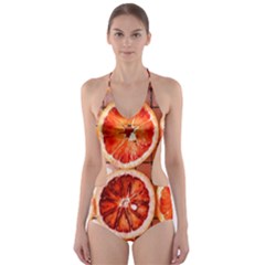 Peorange, Fruit, Citrus Cut-out One Piece Swimsuit by kyorashop23