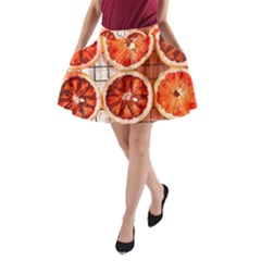 Peorange, Fruit, Citrus A-line Pocket Skirt by kyorashop23