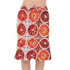 Peorange, Fruit, Citrus Short Mermaid Skirt by kyorashop23