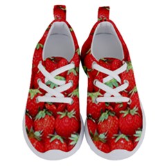 Strawberry Texture, Macro, Ripe Strawberry Running Shoes by kyorashop23