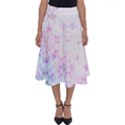 Digital Art Artwork Abstract Pink Purple Perfect Length Midi Skirt View1