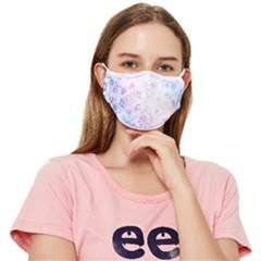 Digital Art Artwork Abstract Pink Purple Fitted Cloth Face Mask (adult) by Dutashop