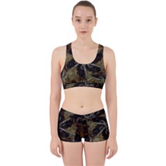 Abstract Ornate Organic Texture Design Print Work It Out Gym Set by dflcprintsclothing