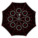 Red Shapes Mandala   Automatic Folding Umbrella with Case (Medium) View1