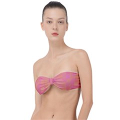 Geometric Pink Ocean  Classic Bandeau Bikini Top  by ConteMonfrey