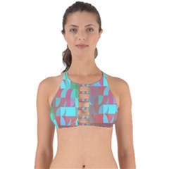Geometric Ocean Purple Blue Pink Perfectly Cut Out Bikini Top by ConteMonfrey
