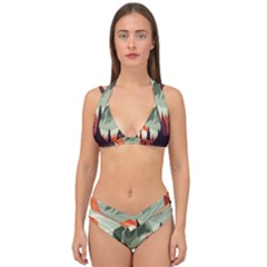 Mountains Double Strap Halter Bikini Set by Salmanaz77