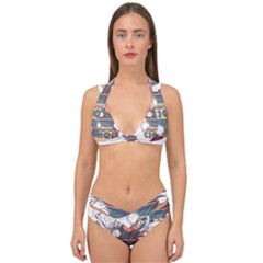 Flower Vase Nature Bloom Blossom Double Strap Halter Bikini Set by Salmanaz77