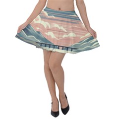 Artwork Painting Sculpture Nature Velvet Skater Skirt by Salmanaz77