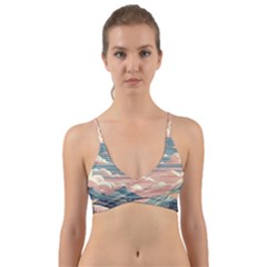 Artwork Painting Sculpture Nature Wrap Around Bikini Top by Salmanaz77