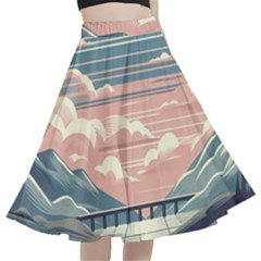 Artwork Painting Sculpture Nature A-line Full Circle Midi Skirt With Pocket by Salmanaz77