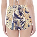 Thinker Sculpture Design Geometric High-Waisted Bikini Bottoms View2