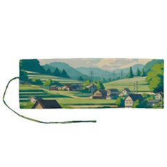 Countryside Meadow Rural Bloom Roll Up Canvas Pencil Holder (m) by Salmanaz77