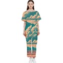 Mountains Countryside Agriculture Batwing Lightweight Chiffon Jumpsuit View1
