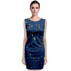 Christmas Sky Happy Classic Sleeveless Midi Dress by Dutashop