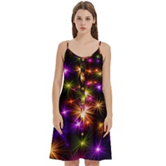 Star Colorful Christmas Abstract Women s Spaghetti Strap Pullover Cami Dress by Dutashop