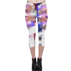 Donald Trump Flag Capri Leggings  by vintagetrump