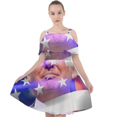 Donald Trump Flag Cut Out Shoulders Dress by vintagetrump