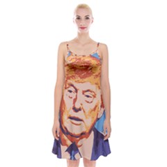 Orange Donald Trump Spaghetti Strap Velvet Dress by vintagetrump