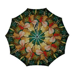  Floral Design 03 Automatic Folding Umbrella With Case (large) by myclothy