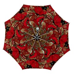 Christmas Art Automatic Folding Umbrella With Case (medium) by myclothy
