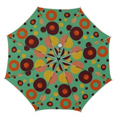 Geometric Design 11 Automatic Folding Umbrella With Case (medium) by myclothy