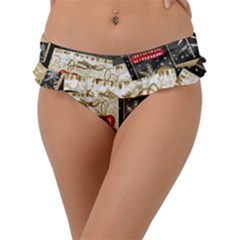 Christmas Reindeer Frill Bikini Bottoms by Posterlux